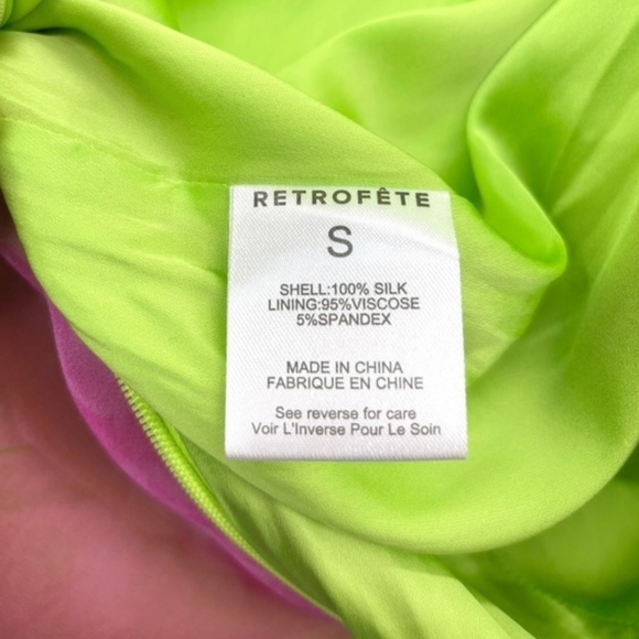 Retrofete Lime & Fuchsia Strapless Floral Maxi Gown - Picture 6 of 8